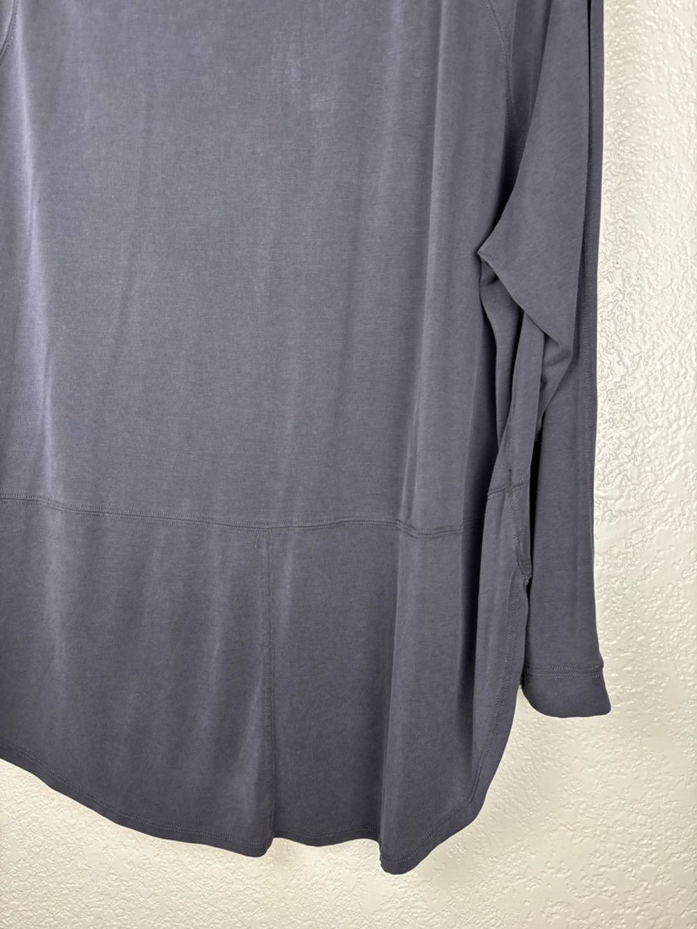 We The Free “Rose” Gray Small Polo Henley Top Modal Oversized Boho Minimalist - Picture 10 of 14